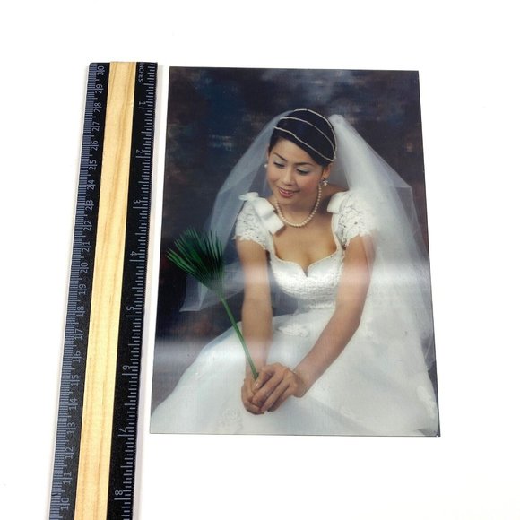 Asian Bride Wedding 3-D Art Photo Photograph 5" x 7" Demo Print Lenticular 3D - Picture 6 of 6